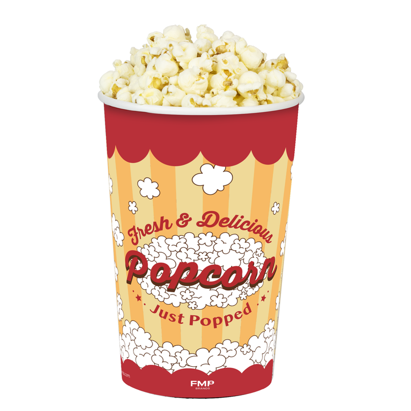 64oz Popcorn Buckets Disposable Paper Popcorn Containers