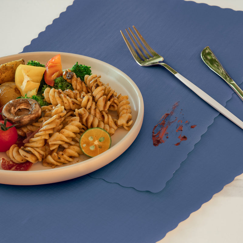 Blue Disposable Paper Placemat