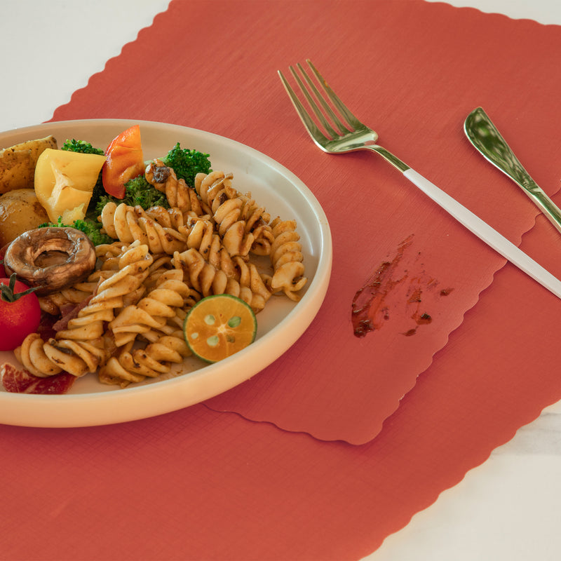 Red Disposable Paper Placemat