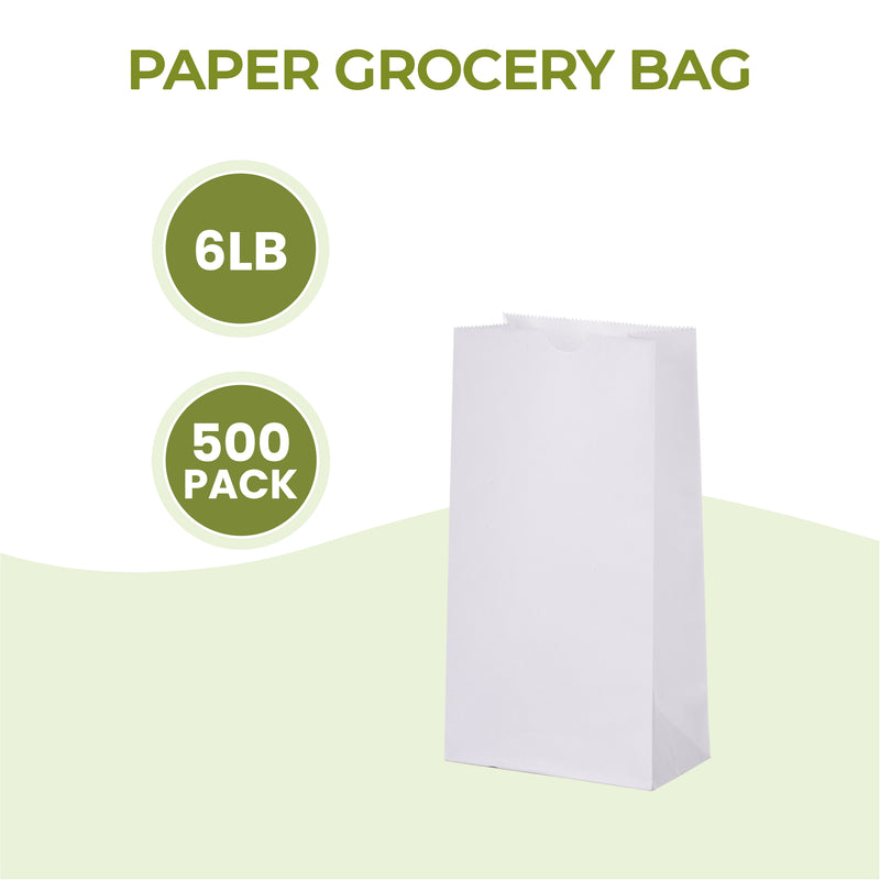 #6 White Paper Bags 6LB