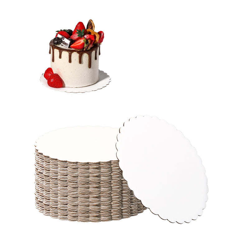 6" White Round Cake Boards