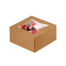 6x6x3 Bakery Box with Window - Square with Auto Pop-up Clear Window - Inbulks