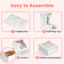 Bakery / Pie Box with Two Windows 10x10x5", popup - Inbulks