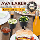 Matte Black Plated Stainless Steel Round Sauce Cups 1.5oz - Inbulks