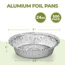 7" Round Foil Pan Aluminum with no lid - Inbulks