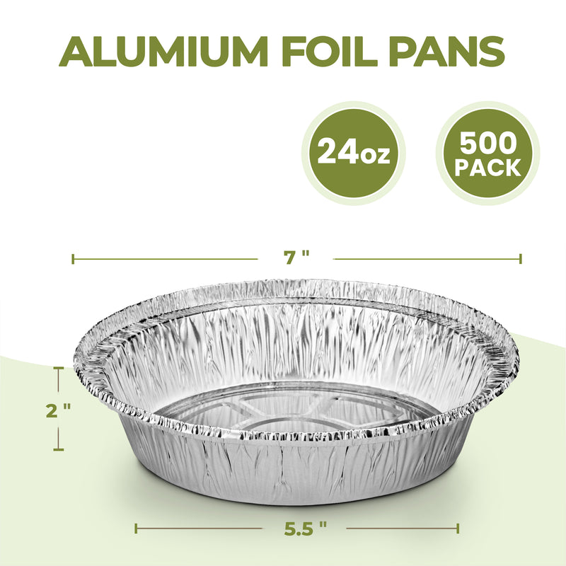 7" Round Foil Pan Aluminum with no lid