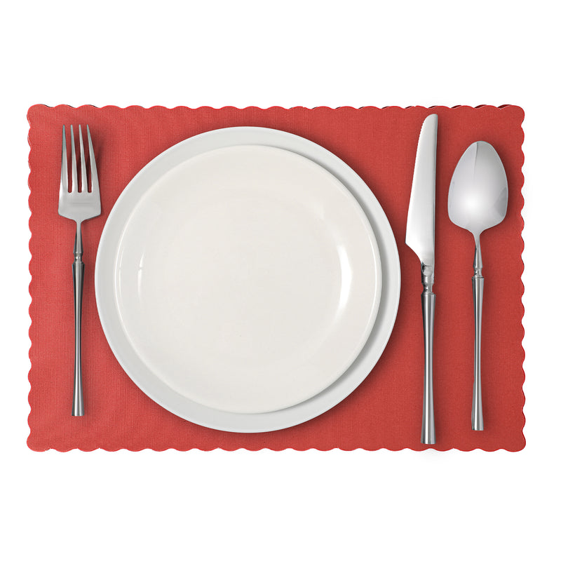 Red Disposable Paper Placemat