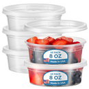 Round Plastic Deli Cups with Lids, Leak Proof - Inbulks