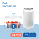 Round Plastic Deli Cups with Lids, Leak Proof - Inbulks