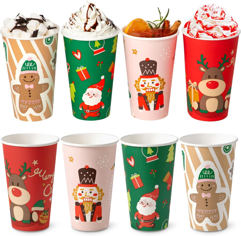Christmas Paper Cups 16oz 1000pack