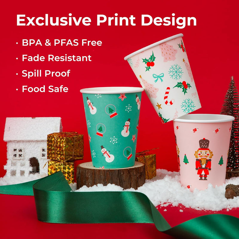 Christmas Paper Cups 8oz 1000pack