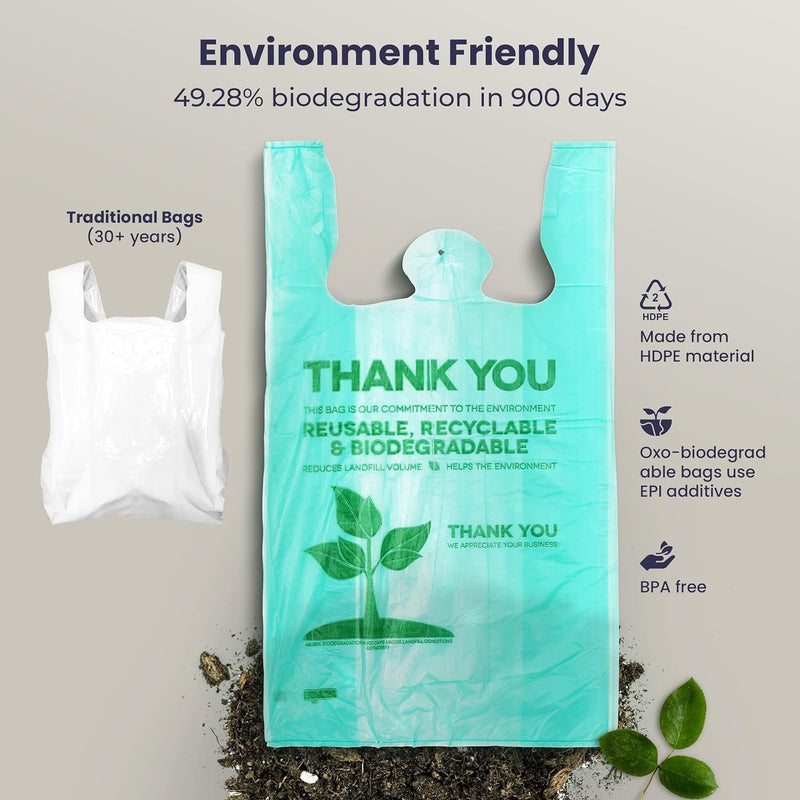 Biodegradable Reusable Plastic T-Shirt Bag - Inbulks