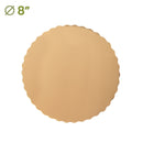 8" Gold Round Cake Boards