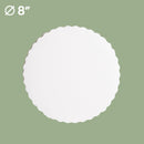 8" White Round Cake Boards - Inbulks