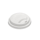 Plastic Dome Lid for 8oz Hot Cup White / 1000pcs - Inbulks