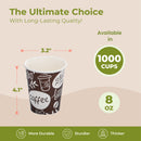 8oz Coffee Design Paper Cup 1000cups