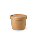 8oz Kraft Compostable Paper Food Cup with Vented Lid - Inbulks