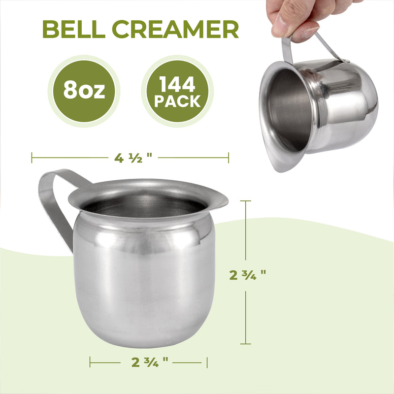 Stainless Steel Bell Creamer/Pitcher 8oz