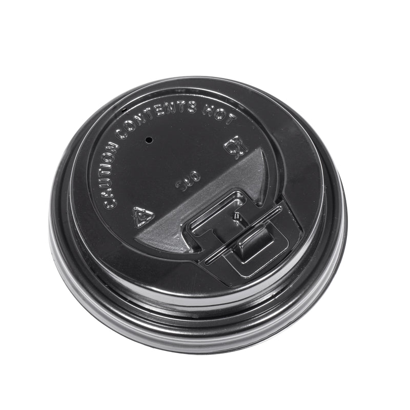 Plastic Switch Lid for 8oz Hot Cup Black / 1000pcs