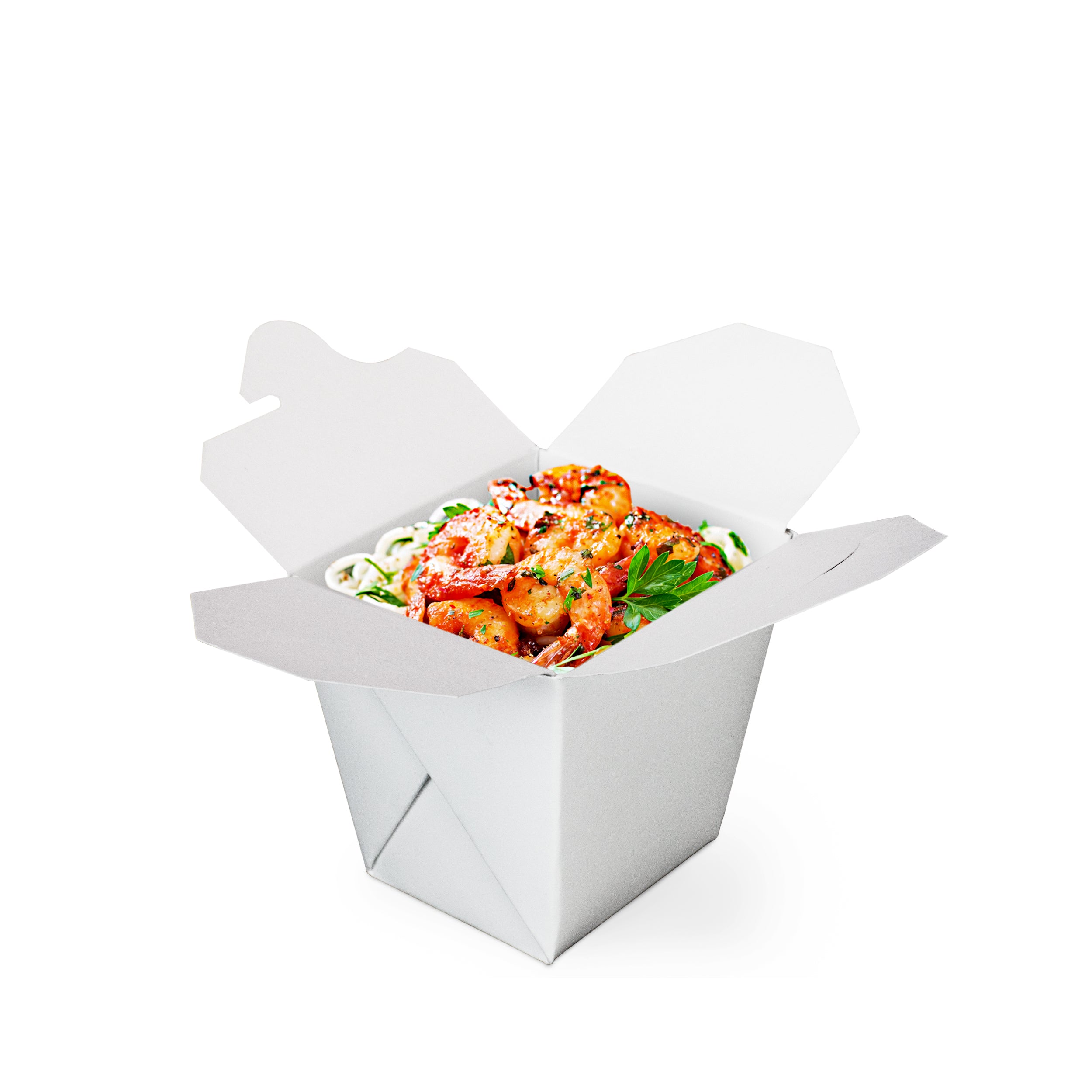 8oz White Rectangle Paper Take Out Food Containers | Inbulks