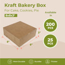Bakery / Pie Box 8' x 8'' x 3'' with no window - Inbulks