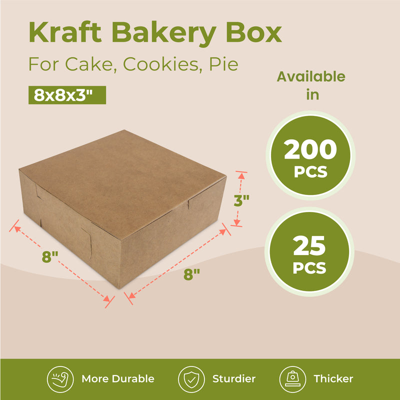 Bakery / Pie Box 8' x 8'' x 3'' with no window