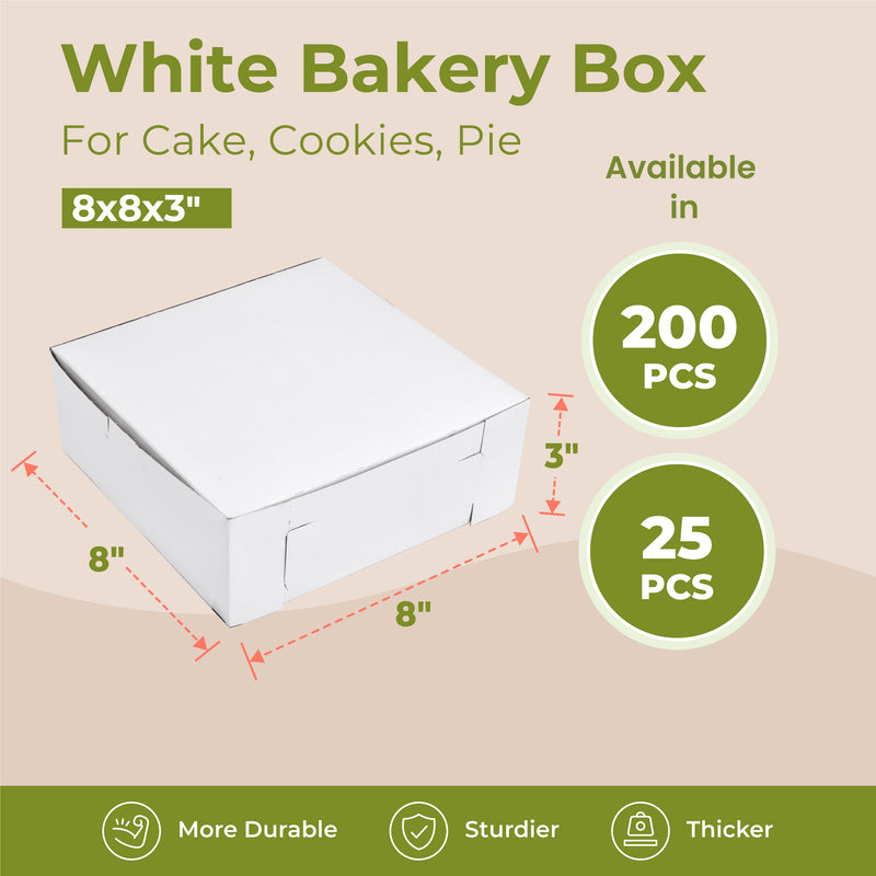 Bakery / Pie Box 8' x 8'' x 3'' with no window