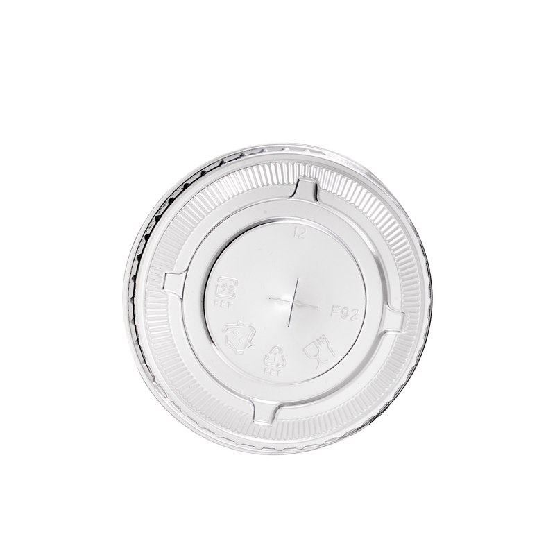 Flat Slotted Lids for 9/12 oz Clear Plastic Cups