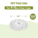 Flat Slotted Lids for 9/12 oz Clear Plastic Cups / 1000pcs - Inbulks
