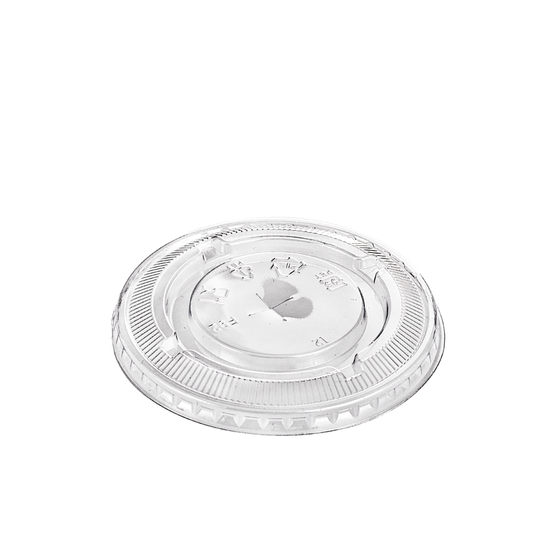 Flat Slotted Lids for 9/12 oz Clear Plastic Cups