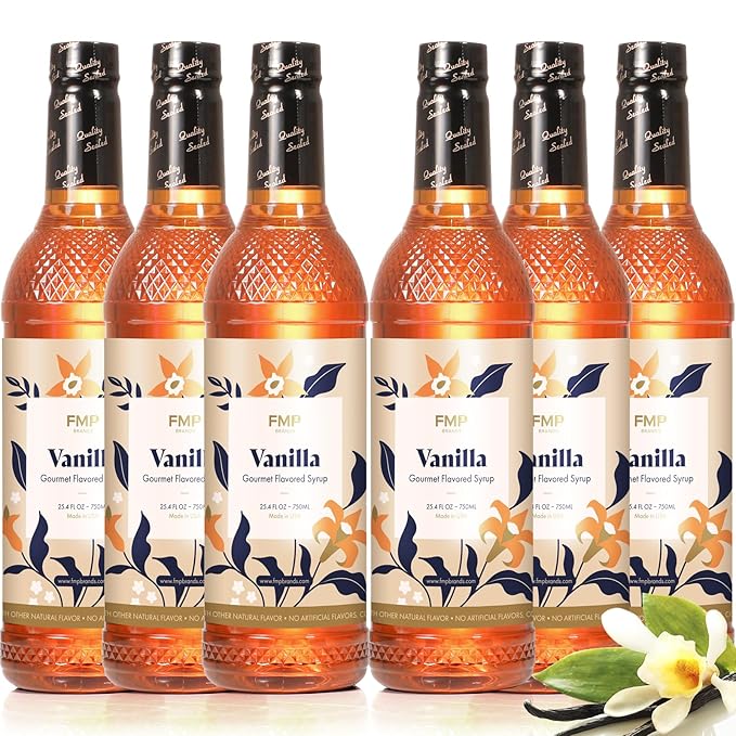 FMP Natural Vanilla Syrup 6 Pack