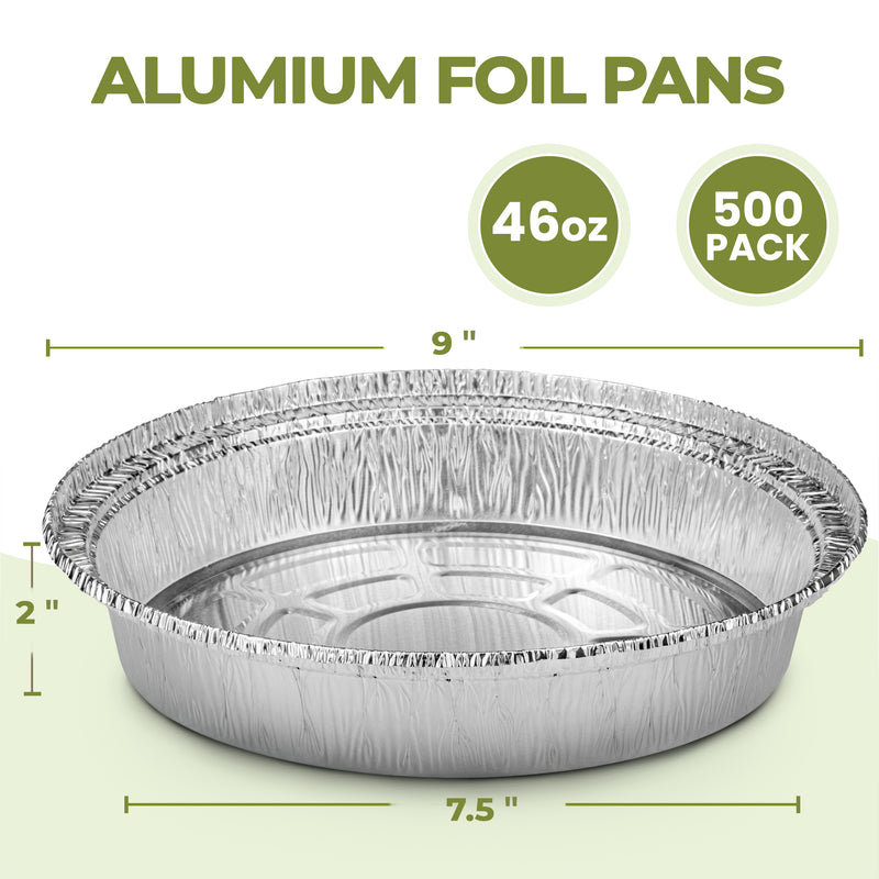 9" Round Foil Pan Aluminum with no lid