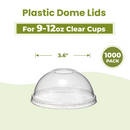 Dome Lid for 9/12oz Plastic Clear Cups / 1000pcs - Inbulks