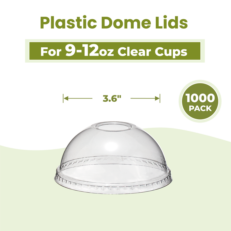 Dome Lid for 9/12oz Plastic Clear Cups