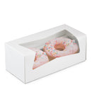 9x4x3.5” White Donut / Bakery Box with Window - Auto-Popup - Inbulks