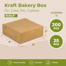 Bakery / Pie Box 9' x 9'' x 3'' with no window - Inbulks