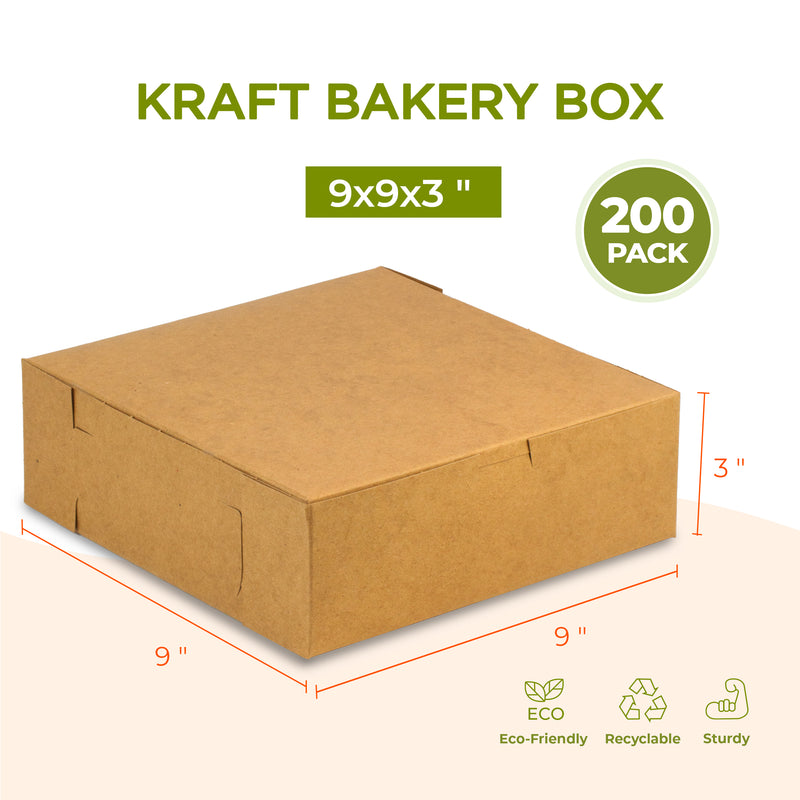 Bakery / Pie Box 9' x 9'' x 3'' with no window