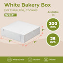 Bakery / Pie Box 9' x 9'' x 3'' with no window - Inbulks