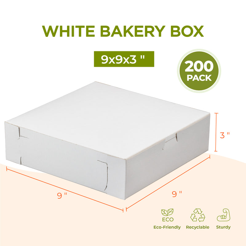 Bakery / Pie Box 9' x 9'' x 3'' with no window