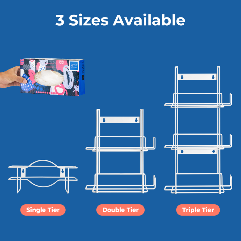 1 Tier Glove Tissue Dispenser White