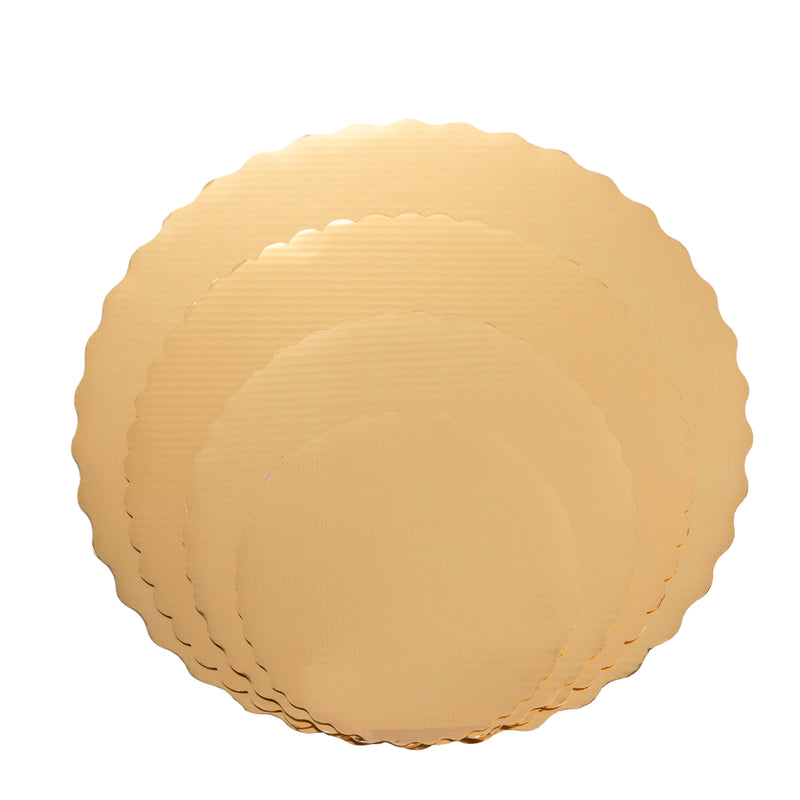 8" Gold Round Cake Boards