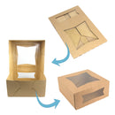 Bakery / Cake Box with Window 8x8x4", Auto-Popup - Inbulks