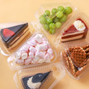 Cake Slice Plastic Containers with Lids - Single 5“ Clear Medium Dome Hinged Lid Cheesecake Container - Inbulks