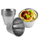 Silver Stainless Steel Round Sauce Cups 2.5oz