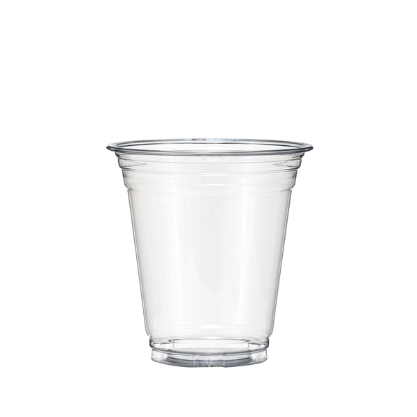 12oz Clear Plastic Cups for Cold Drinks no lids, PET BPA Free