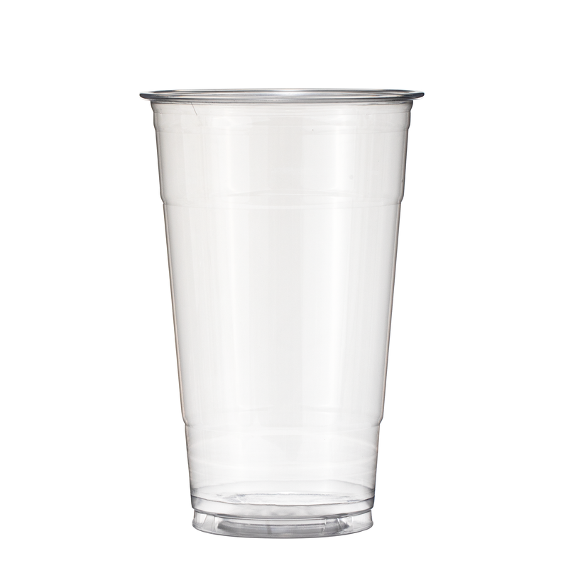 24oz Clear Plastic Cups for Cold Drinks no lids, PET BPA Free