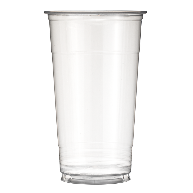 32oz Clear Plastic Cups for Cold Drinks no lids, PET BPA Free