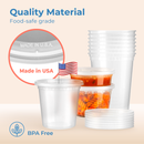 Round Plastic Deli Cups with Lids, Leak Proof - Inbulks