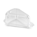 Cake Slice Plastic Containers with Lids - Single 5“ Clear Medium Dome Hinged Lid Cheesecake Container - Inbulks