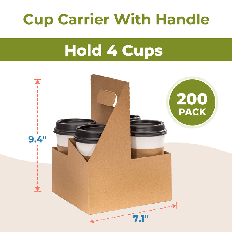 4 Cups Drink Carrier with Handle
